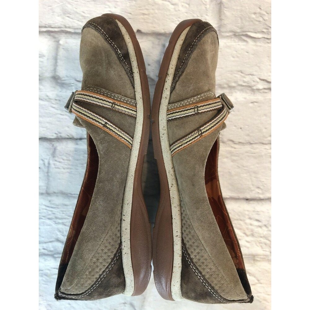 CHACO CLARA Tan Nubuck Flats Slip On Shoes Buckle Womens 8.5 (g1f) - Picture 6 of 10